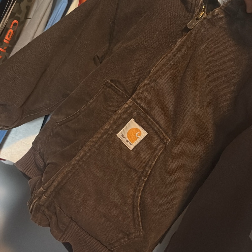 Carhartt Dark Brown Zip-Up Jacket